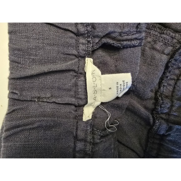 Caslon Linen Jogger Pants Women Small Dark Gray Comfort Elastic Waist Drawstring - Picture 2 of 6